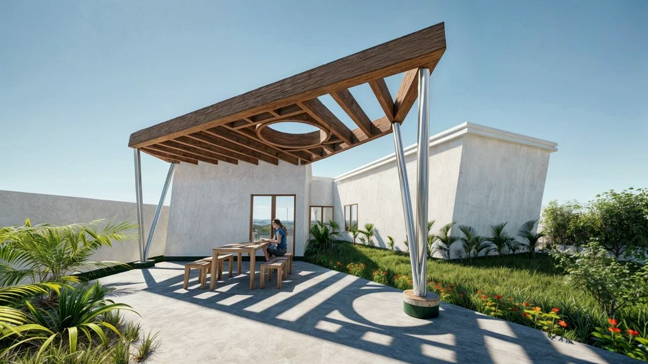 esta es una perspectiva de la Flexing House
