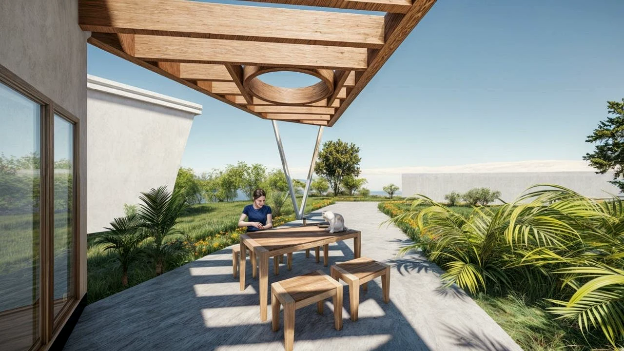 Este es un interior de la Flexing House