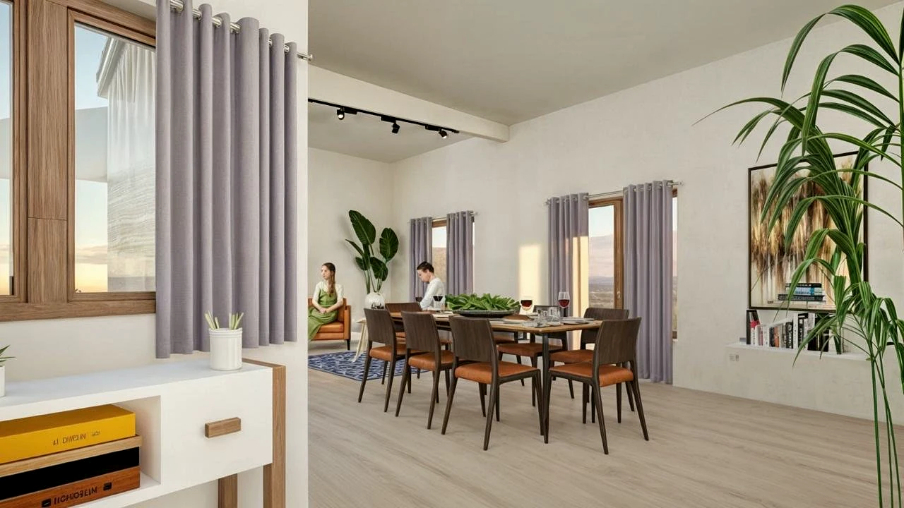 Este es un interior de la Flexing House