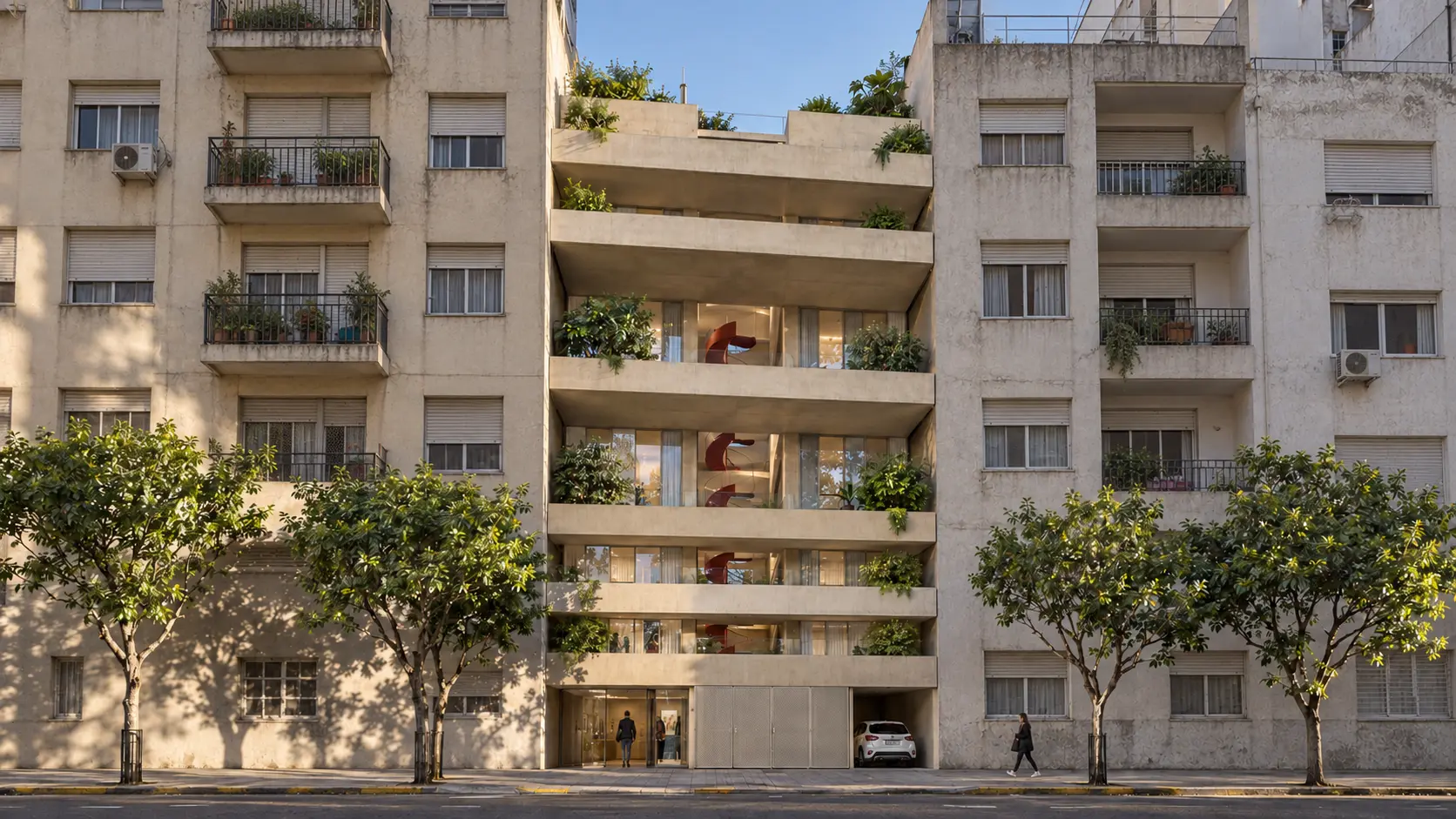 Atelier para artistas en Microcentro · fachada frontal
