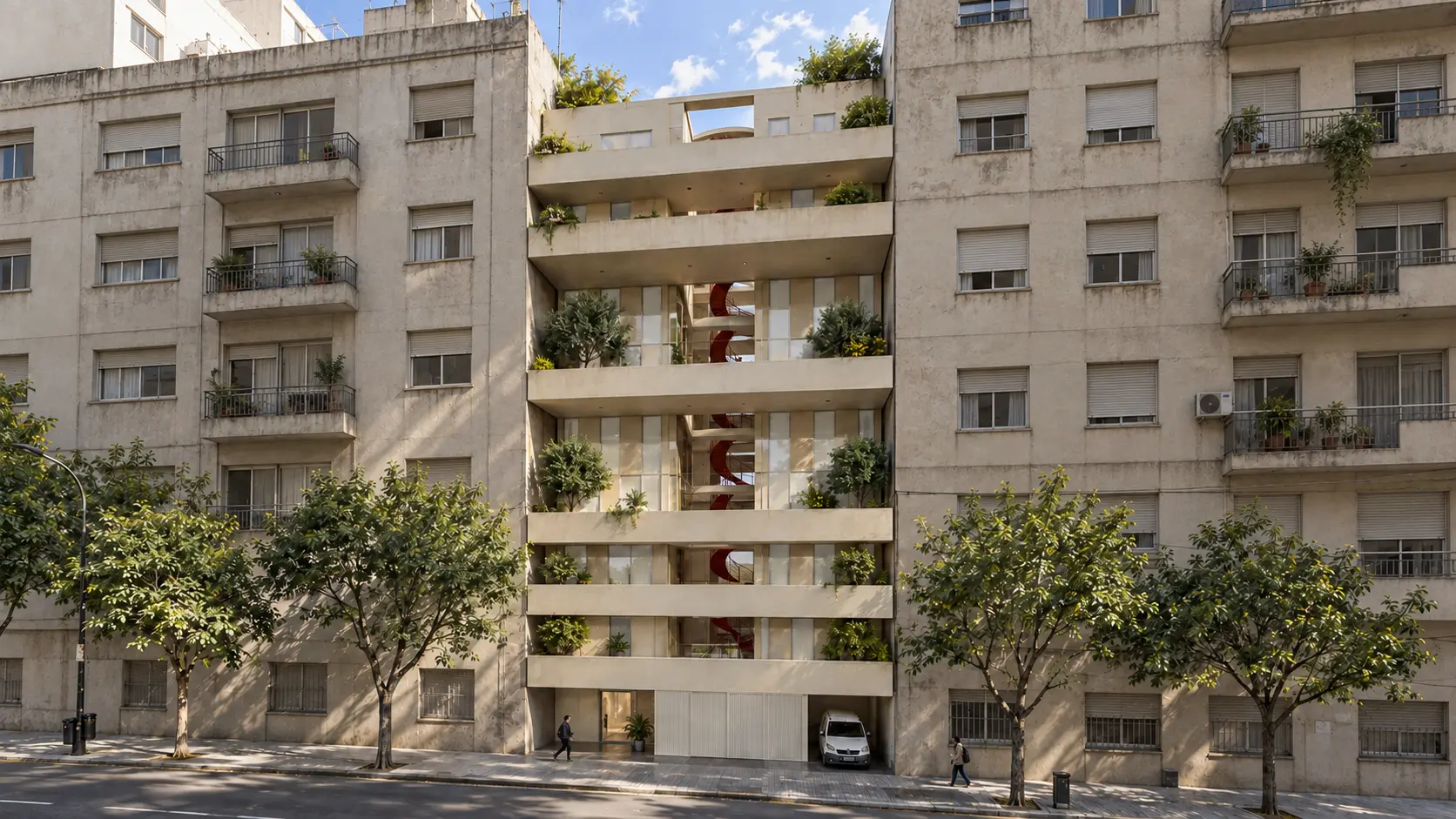 Atelier para artistas en Microcentro · vista urbana oblicua