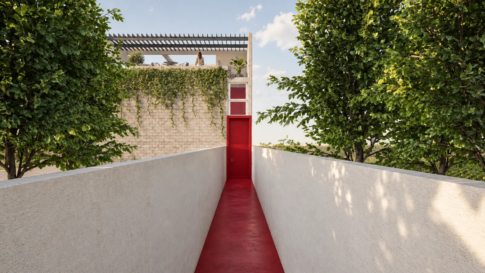 Una casa en un terreno sin frente