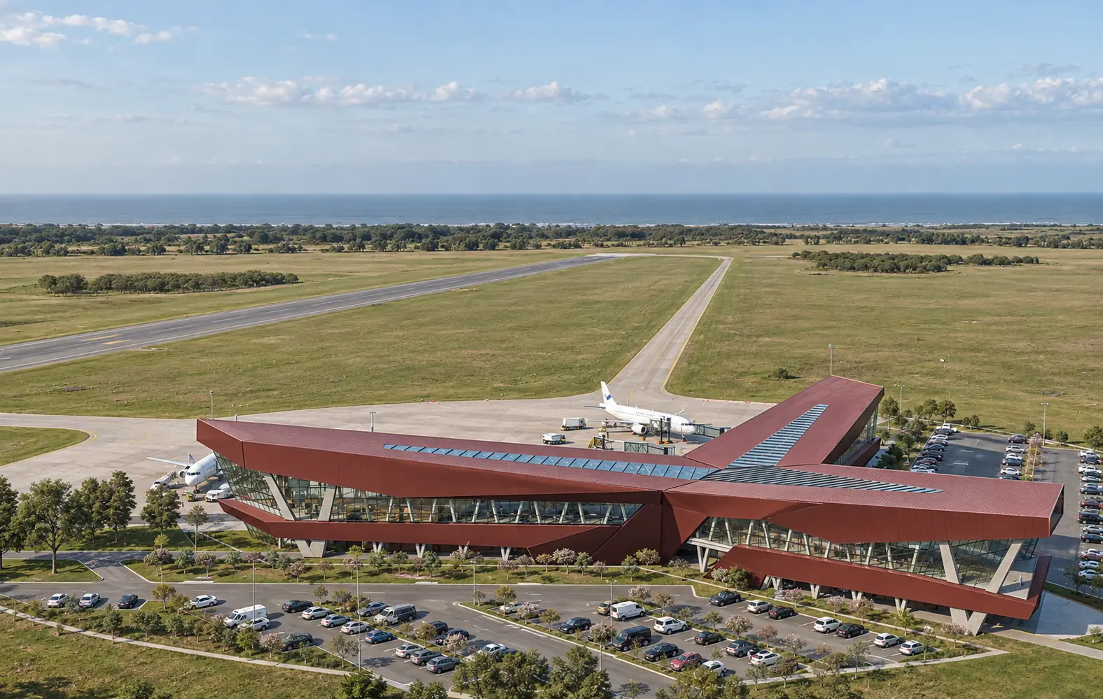 Aeropuerto de Mar del Plata · vista aérea del conjunto