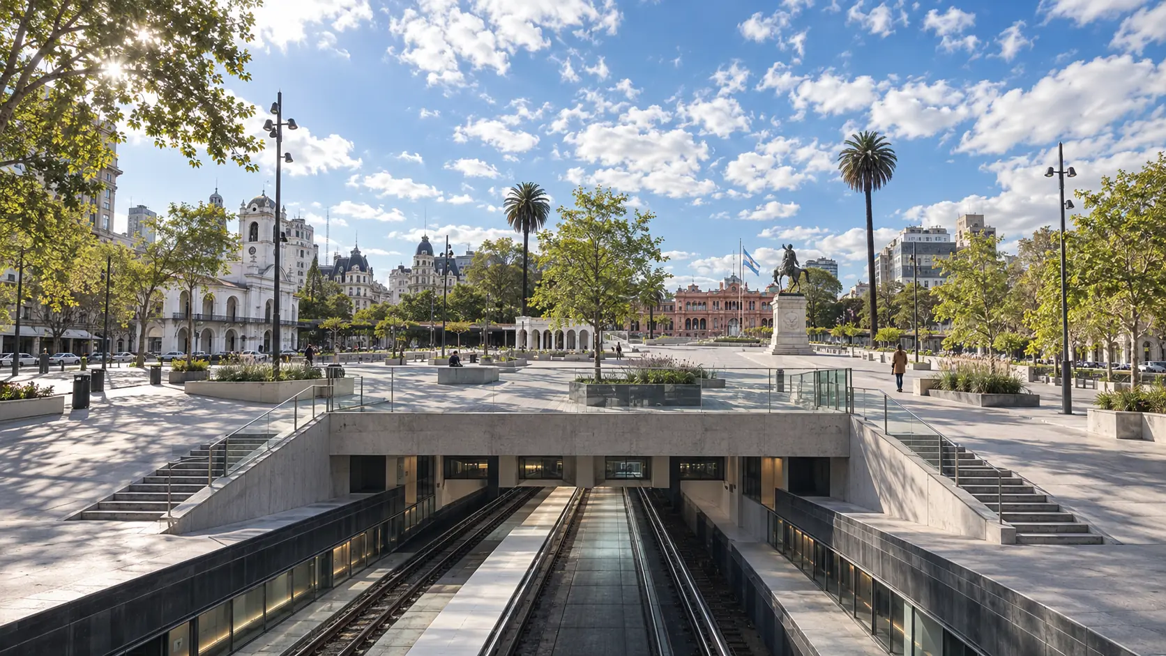 Sinfonía Urbana · acceso y plaza urbana