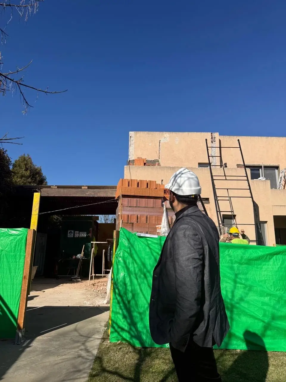 Damián Fiorentini Nutz during a site inspection